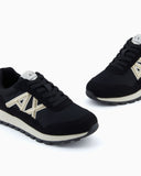 ZAPATILLAS NEGRAS CON LOGO ORO ARMANI EXCHANGE